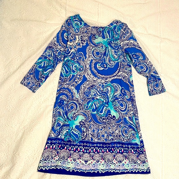Lilly Pulitzer Seaspray Tassel Zipper Front Shift Dress NWT- Size 4 Lilly  Pulitzer Navy Blue Lorna Trapeze Beaded & Embroidered Swing Shift ...